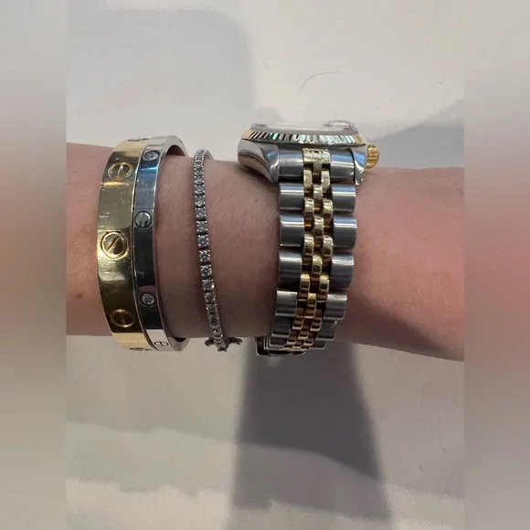 Vintage Rolex Oyster Perpetual Datejust 26mm Yellow Gold Steel Diamond - Picture 12 of 12